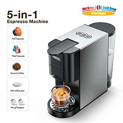 Machine à café HiBREW H3A 5 en 1, pression 19 bars, mode froid/chaud, réservoir d'eau 1000 ml, protection anti-séchage