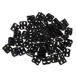 Acheter 50pcs rectangle chaîne fermoir fermoir 2 trous paracord cordon serrures fin b