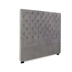 Tête de lit capitonnée Constance 140cm Velours Gris