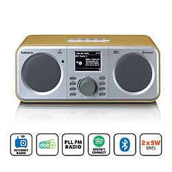 Avis Lenco Radio internet avec DAB+, Bluetooth® et Spotify Connect DIR-141WD Bois