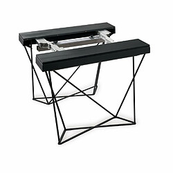 Inside 75 Table console extensible a rallonges AVIANCA plateau Noir charbon largeur 90cm