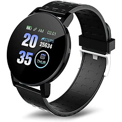 NC Bluetooth Smart Watch Hommes Femmes Pression Artérielle SmartWatch Sports Montre Whatsapp pour Android iOS SmartWatch (Color : Black