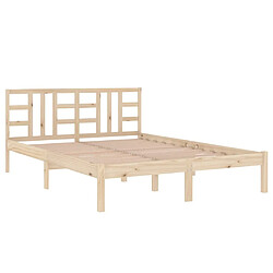 Avis vidaXL Cadre de lit sans matelas 120x190 cm bois massif