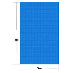 Helloshop26 Piscine film de couverture de piscine solaire bleu 5x8m chauffage solaire piscine PE 16_0001691 pas cher