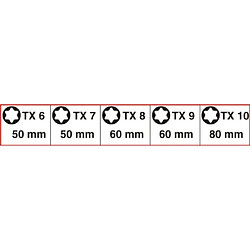 Connex COXT977010 Jeu de tournevis pour mécanique de précision; 5 pièces