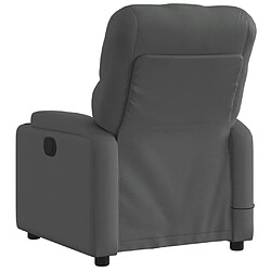 Acheter vidaXL Fauteuil inclinable de massage électrique gris foncé tissu