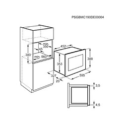 Micro-ondes encastrable 20l 700w noir - lms2203emx - ELECTROLUX pas cher