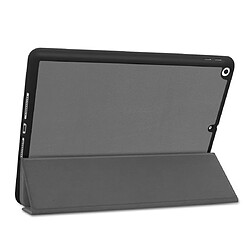 Wewoo Housse Étui Coque Etui en cuir Smart TPU pour iPad 10.2 Texture Custer Flip horizontaleavec fonction Veille / Réveil et support trois tiroirs et emplacement stylo Gris pas cher