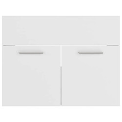 Acheter vidaXL Armoire d'évier Blanc 60x38,5x46 cm Bois d’ingénierie