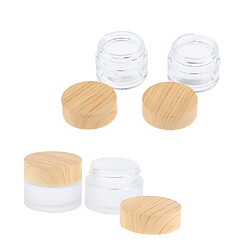 4pcs verre bouteille cosmétique maquillage pot pot crème crème baume à lèvres contenants 15g