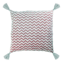 Avis Totalcadeau Coussin décoratif à motifs en zigzag Couleur - Blue marine pas cher