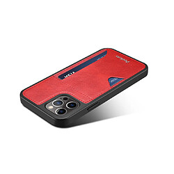 Avis F01 Carte en cuir Tout compris Cas de téléphone mobile Cas de téléphone mobile Étui de protection Cas de portefeuille en cuir pour iPhone 12 / 12Pro-rouge