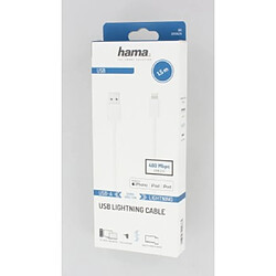 HAMA Câble USB pour iPhone/iPad avec connecteur Lightning, USB 2.0, 1,50 m