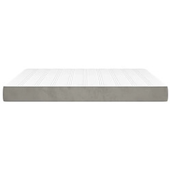 Avis vidaXL Matelas de lit à ressorts ensachés Gris clair 180x200x20 cm