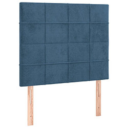 Acheter Maison Chic Tête de lit moderne à LED lumineuse pour chambre - Décoration de lit Bleu foncé 80x5x118/128 cm Velours -MN85313