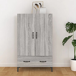 vidaXL Buffet Sonoma gris 70x31x115 cm Bois d'ingénierie