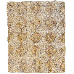 ICONIK INTERIOR Tapis rectangulaire en jute - Boho Bali - 120x150 CM - Lubya Naturel