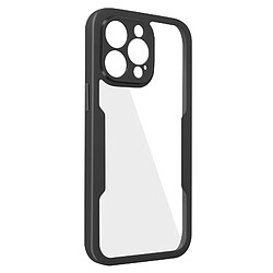 Avizar Coque pour iPhone 14 Pro Antichoc Dos Plexiglas et Avant Polymère Contour noir