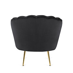 Acheter Vivaldi Fauteuil ANGEL Noir Velours