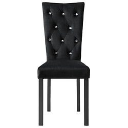 Avis Decoshop26 Lot de 6 chaises de salle à manger cuisine design classique velours noir CDS022739