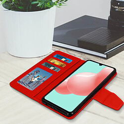 Avis Avizar Housse Samsung Galaxy A41 Étui Folio Portefeuille Fonction Support rouge