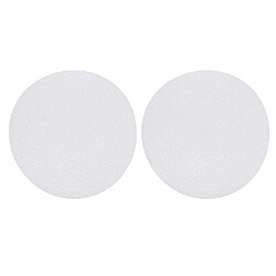 2x Rond Blanc Tapis Crochet Maille Toile Pour Tapis Faisant Loquet Crochet Artisanat 24cm