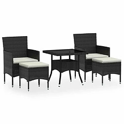 Maison Chic Mobilier à dîner de jardin 9 pcs,Table et chaises d'extérieur résine tressée et verre trempé -GKD171706