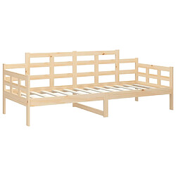 Avis vidaXL Lit de jour sans matelas bois de pin massif 90x190 cm