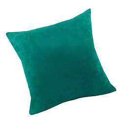 Housse De Coussin En Velours Doux Taie D'oreiller De Couleur Unie Bleu Paon-45x45cm pas cher