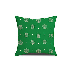 Acheter YP Select 3pcs noël wapiti couverture de coussin de neige treillis housse de coussin en lin imprimé - 2 vert 45X45Cm