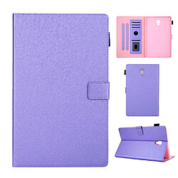 Etui en PU lignes violet avec support et porte-cartes pour votre Samsung Galaxy Tab A 10.5 (2018) SM-T590/SM-T595