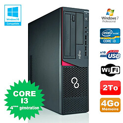 PC Fujitsu E720 E85+ SFF Core I3-4130 3.4GHz 4Go 2000Go Graveur WIFI W7 - Occasion