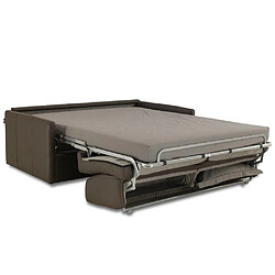 Inside 75 Canapé lit 4 places SUN convertible EXPRESS 160cm tweed marron matelas épaisseur 16cm pas cher