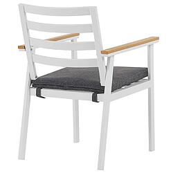 Beliani Chaise de jardin CAVOLI Métal Gris pas cher