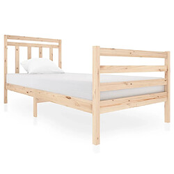 vidaXL Cadre de lit sans matelas bois massif 90x200 cm