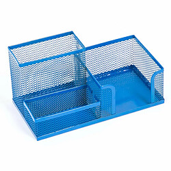 Leviatan Organiseur de bureau | Organiseur de bureau en métal | Porte-stylo pour bureau | Organiseur de bureau avec porte-notes en maille | 205 x 103 x 98 mm Bleu marine