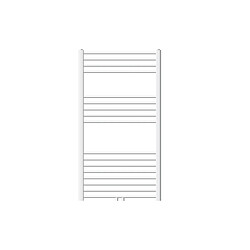 ECD Germany Radiateur Porte Serviettes mural Radiateur Sèche-serviettes coudé 750 x 1200 mm blanc avec connexion centrale