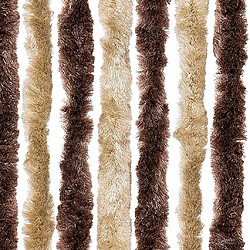 Acheter vidaXL Rideau anti-mouches beige et marron clair 100x230 cm chenille