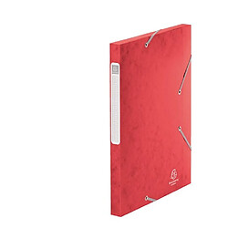 Exacompta Chemise box Cartorel 24 x 32 cm dos 2,5 cm - rouge - Lot de 25