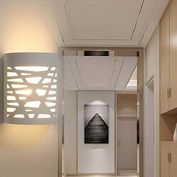 Goeco Applique Murale LED 5W Lumière Blanche Applique Intérieure Moderne Lampe Murale en Plâtre pour Salle de Bain Salon Chambre Escalier Couloir Lumière Blanche Chaude 3000K pas cher