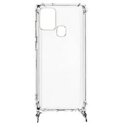 Avizar Coque Galaxy A21s Anneau personnalisable avec bijou/Chaîne - Transparent