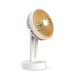 Avis (Jaune) Ventilateur de Bureau Sans Fil Portable Mini Ventilateur Électrique de Table 3 Vitesses de Vent pour le Chargement USB des Étudiants de Bureau