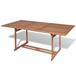 vidaXL Table de jardin 180x90x75 cm Bois de teck solide