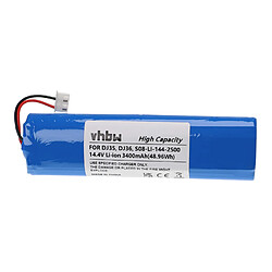 vhbw Batterie remplacement pour Ecovacs S08-LI-144-2500 pour aspirateur, robot électroménager (3400mAh, 14,4V, Li-ion)