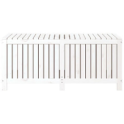 Avis Helloshop26 Coffre boîte meuble de jardin rangement blanc 147 x 68 x 64 cm bois de pin 02_0013071