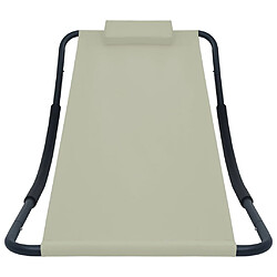 vidaXL Lit de jardin Crème 200x90 cm Acier