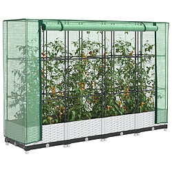 vidaXL Jardinière surélevée avec housse aspect rotin 160x40x123 cm