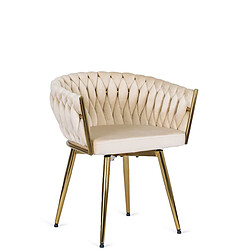 Vivaldi Chaise Pivotant RUBI Creme Velours