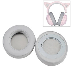 Wewoo Coussinets Mousse 2 PCS Pour Razer Kraken 7.1 V2 Pro Coussin Casque Éponge Gris Couverture Net De Rechange Oreillettes