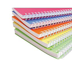 Cahier spirales Clairefontaine Linicolor A4 21 x 29,7 cm grands carreaux 180 pages - Lot de 5